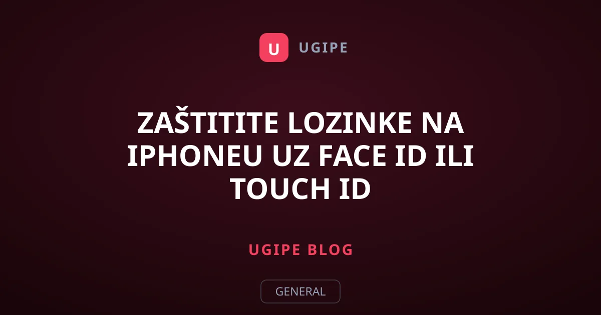 Zaštitite lozinke na iPhoneu uz Face ID ili Touch ID
